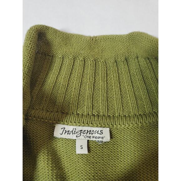 Indigenous Womens Small Sweater ORGANIC COTTON‎ Merino Wool Eco-friendy Cardigan - Picture 5 of 9